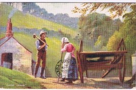 Art Postcard Oilette Country Life Rustic Lovers 1905 - £1.66 GBP