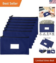 Lightweight Navy Blue Money Pouch - Zippered Leatherette for Secure Tran... - $39.00