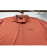 Greg Norman Tasso Elba Five Iron Play Dry Orange Striped Golf Polo Shirt... - £10.26 GBP