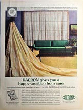 1960 Sears Roebuck CO-DUPONT- Dacron Happy Vacation Decorating Vintage Print Ad! - $12.15