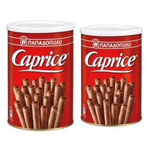 2 Pack Caprice Papadopoulou Pourakia Greek Wafer Sticks Chocolate - £43.51 GBP