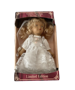 Genuine Bisque Porcelain Collectible Doll Limited Edition White Dress Bl... - £7.86 GBP