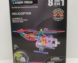 Laser Pegs 8-in-1 Helicopter Toy lighted Construction Set, light-up, STEM - £8.66 GBP