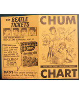 Beatles Chum Chart Handbill Win Beatles Tickets for Concert in Toronto 1966 - $851.78 MXN