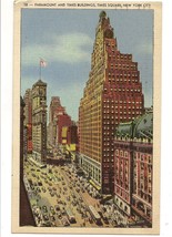 1941 Vintage Post Card, Paramont &amp; Times Bldg, Times Square, New York City - £7.79 GBP