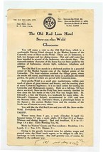 The Old Red Lion Hotel Flyer Stow-on-the-Wold Gloucester England 1951  - $27.72