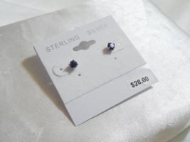 Department Store Sterling Silver Cubic Zirconia Stud Earrings R639 - £10.56 GBP