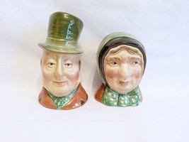 Vintage Beswick Dickens Salt &amp; Pepper Shakers Mr Micawber &amp; Sairey Gamp - £10.28 GBP