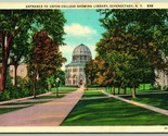 Library and Entrance to Union College Schenectady NY UNP Linen Postcard I2 - $2.92