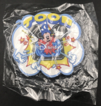 New Disney Disneyland Mickey Mouse Toon Rubber Keychain Sorcerer&#39;s Appre... - £9.58 GBP