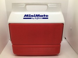 Vintage Igloo MiniMate Cooler Red White/Blue Lid 4 quart Made in USA - £19.43 GBP