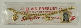 Vintage Costume Jewelry MINT GP Elvis Presley 1956 Loving You Charm Brac... - $193.04