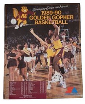 1989-90 Minnesota Golden Gophers Basketball Poster - Schedule - Super Am... - $20.74