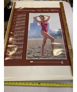 Signed Technology for the 90’s Swimsuit 1990 Calendar Poster Komori - £24.81 GBP