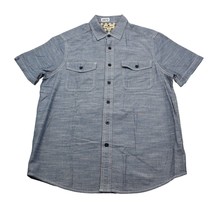 Woolrich Shirt Mens M Blue Button Up Outdoor Short Sleeve Outdoor - $22.65