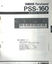 Yamaha PSS-160 PortaSound Keyboard Original Service Manual Schem Parts L... - £14.51 GBP