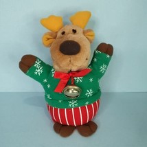 1995 Vtg Avon Jingling Vibrating Reindeer Plush Plays Rudolph Sound Activated - £15.86 GBP