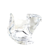 Glass Squirrel Candleholder Nuts Candy Dish - $19.79