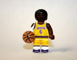 Lebron James Lakers #6 Basketball Player Building Minifigure Bricks US - £5.61 GBP