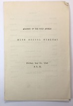 Academy of the Holy Angels Minneapolis MN High School Musical Program 1946 - £14.22 GBP