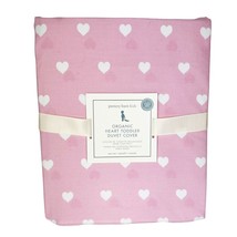 Pottery Barn Kids Baby Organic Heart Toddler Duvet Cover Pale Pink 36x50&quot; - £35.56 GBP