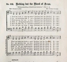 1883 Gospel Hymn Blood Of Jesus Sheet Music Victorian Church Religious A... - $19.99