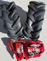 2 - 16X6.50-8 6P Deestone Super Lug Tires AND Tubes AG PAIR DS5292 16x6.... - $76.00