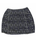 Alya Womens A Line Skirt Size Small Lined Black Blue White Geometric Bac... - $21.52 CAD