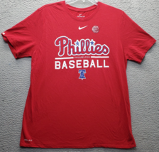 Philadelphia Phillies Baseball Nike Dri-Fit T-Shirt Mens Size XL Red Cre... - $399.46 MXN