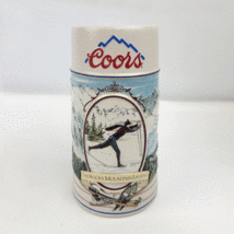 Coors Beer Stein Rocky Mountain Legend Series 1991 Cross Country Skiing Snow - $11.97