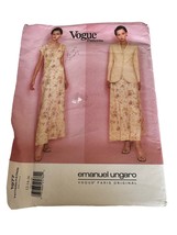 Vogue Sewing Pattern 1977 Emanual Ungaro Misses Jacket Dress Modest Sz 12-16 UC - £7.18 GBP