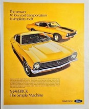 FORD MAVERICK The Simple Machine-Ford-1971 VTG Print Ad!! - $10.25