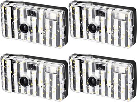 4 Pack Disposable Camera One Time Camera With Flash Wedding Camera Black And - £58.29 GBP