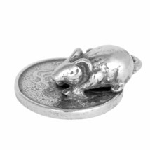 Amuleto della ricchezza portafoglio mouse cent euro moneta argento... - $28.12