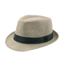 HOT Khaki Straw Jazz Fedora Hat Trilby Cuban Sun Cap - Panama Short Brim Summer - £14.91 GBP