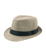 HOT Khaki Straw Jazz Fedora Hat Trilby Cuban Sun Cap - Panama Short Brim... - £15.12 GBP