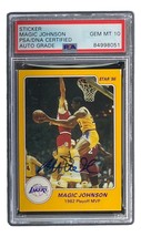 Magic Johnson Firmado La Lakers 1986 Star #10 Carta PSA/DNA Joya MT 10 - £233.32 GBP
