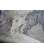 Compatible with Vintage Woven Silk Painting Art Three Horses 16 1/2 12 1/2&quot; - $1,019.67 CAD