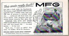 1960 Print Ad MFG Molded Fiberglass Boats Mercury Outboard Motor - £7.68 GBP