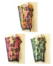 KG92 Tie Dye Women Kaftan Plus VNeck Caftan Kaftan Tunic Hippy Dress up ... - £23.95 GBP