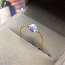 Natural Moonstone Rings 14K Gold Filled Knuckle Ring Mujer Boho Bague Fe... - £24.58 GBP