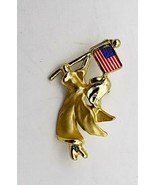 Vintage  Gigi Flying Angel American Flag Fourth of July  Patriotic Brooc... - $166.59 MXN