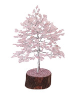 Decorative Gemstone Lucky Tree Feng shui Showpiece Vastu Rose quartz Sto... - £29.20 GBP