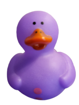 The Dreidel Co. 2&quot; Rubber Duck - Purple w/ Buttons Duck - £7.12 GBP