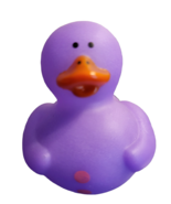 The Dreidel Co. 2&quot; Rubber Duck - Purple w/ Buttons Duck - £7.07 GBP