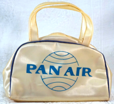 Rare Pan Air / Pan Am Carry on / Cosmetics Bag ~ Plastic with Handles and Zipper - £40.08 GBP