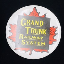 2 Vintage Grand Trunk Railway System Pins 2.5&quot; Dia Geo Lauterer Corp Chi... - $12.19