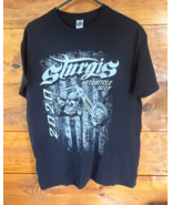 2020 Sturgis Motorcycle Rally T-Shirt Black Large Heavy Cotton Gildan Mens - $319.46 MXN