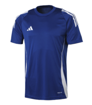 Adidas Tiro 24 Jersey Men&#39;s Soccer T-shirt Football Tee Blue Asia-Fit NWT IS1014 - £32.49 GBP