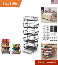 5-Tier Large Stackable Detachable Snack Organizer, Retail Display Rack S... - $130.67